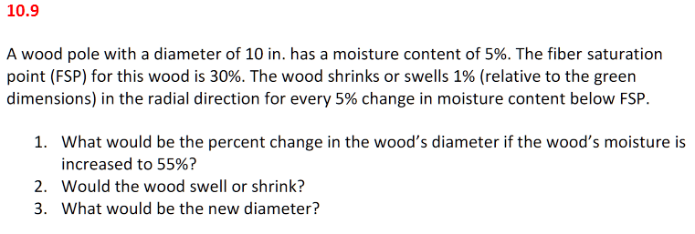Civil Engineering Materials # 1 0 . 9 A wood pole