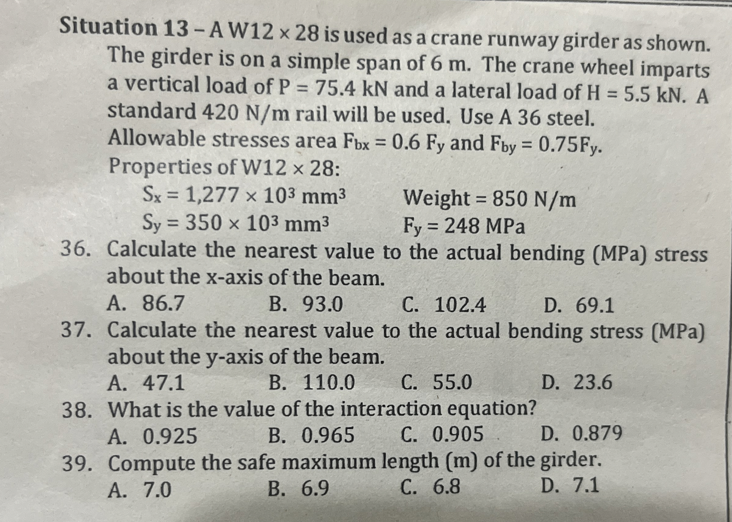 Situation 1 3 - A W 1 2 2 8 is used as a crane