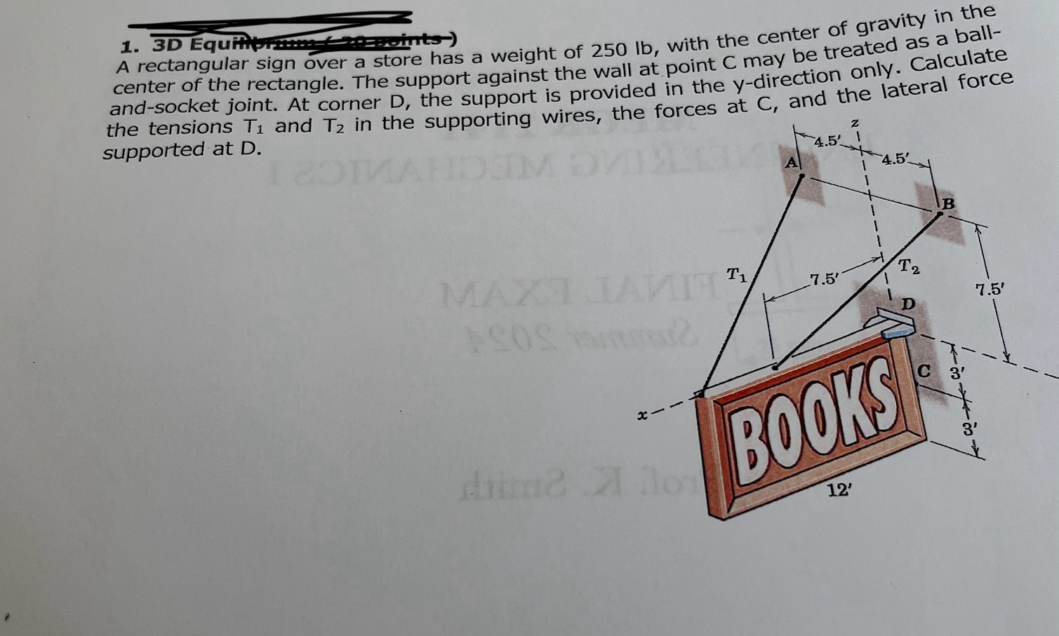 How to solve a weight of 2 5 0 J b , with the