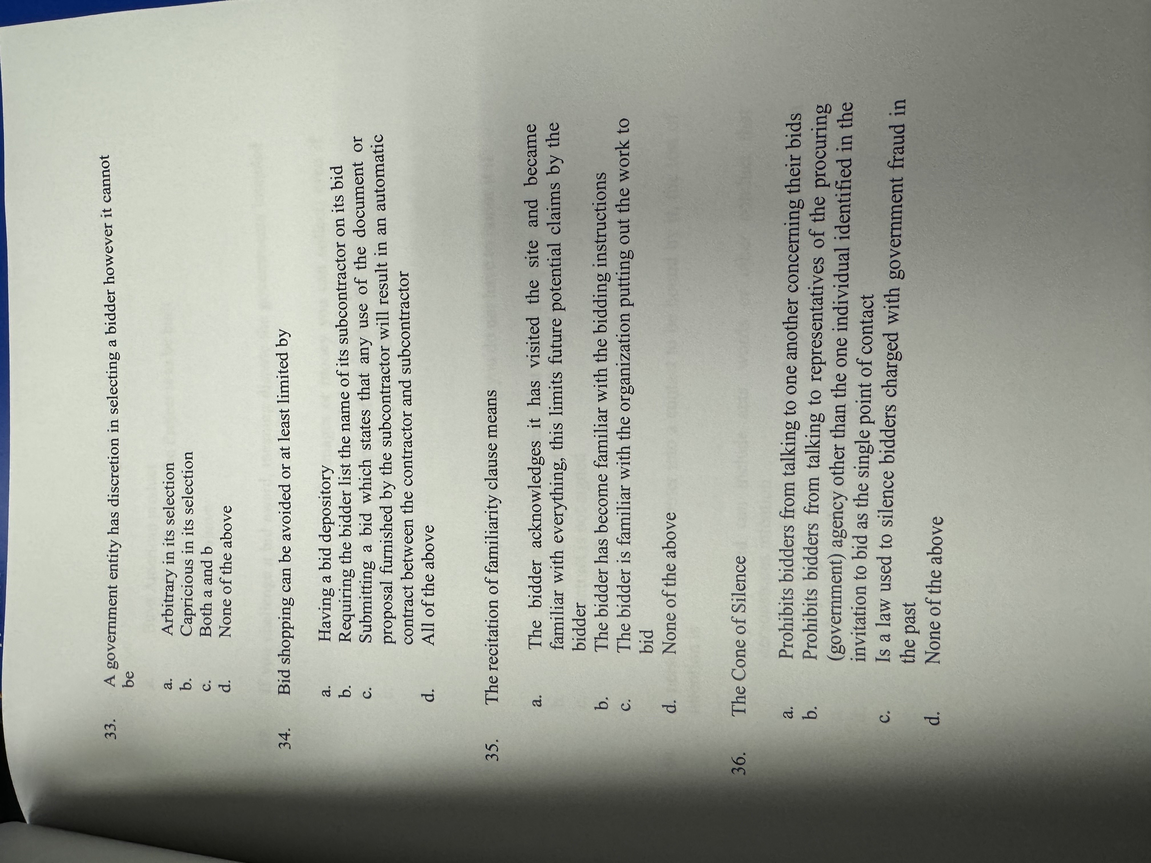 A government entity has discretion in selecting a