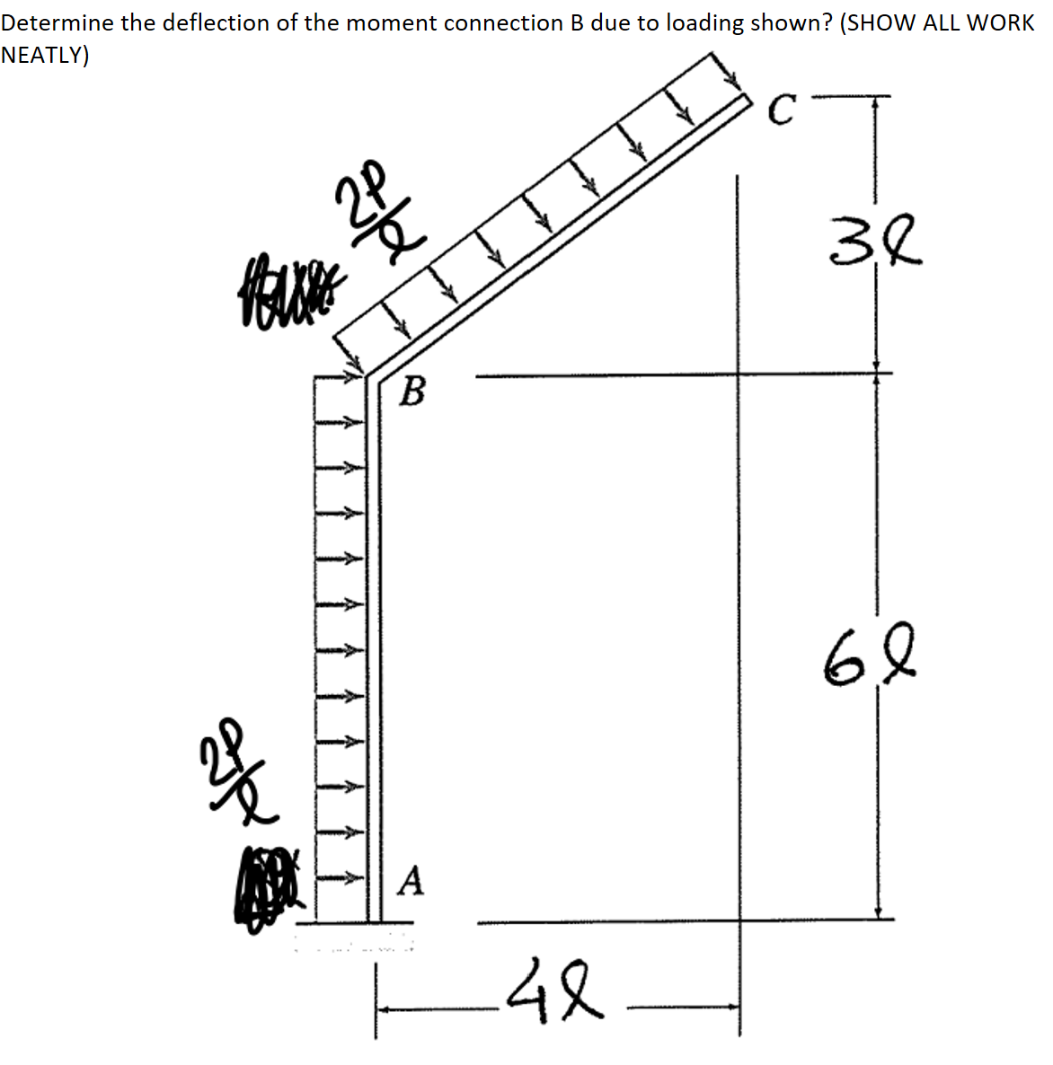 Determine the deflection of the moment connection