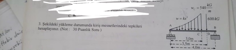 3 . Calculate the reactions at the beam supports