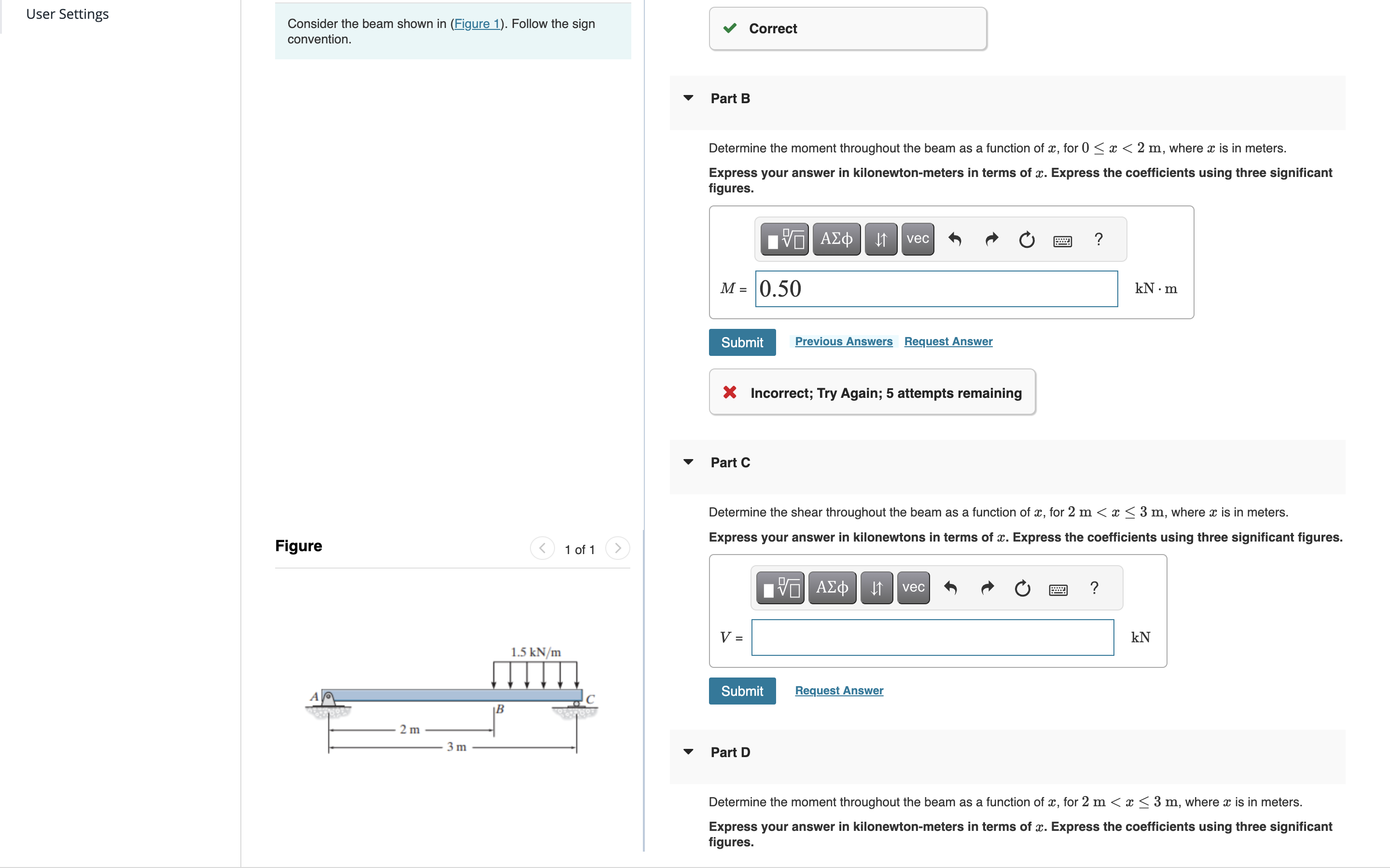 Consider the beam shown in ( Figure 1 ) . Follow