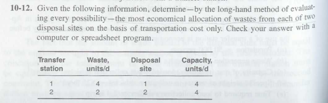 1 0 - 1 2 . Given the following information,