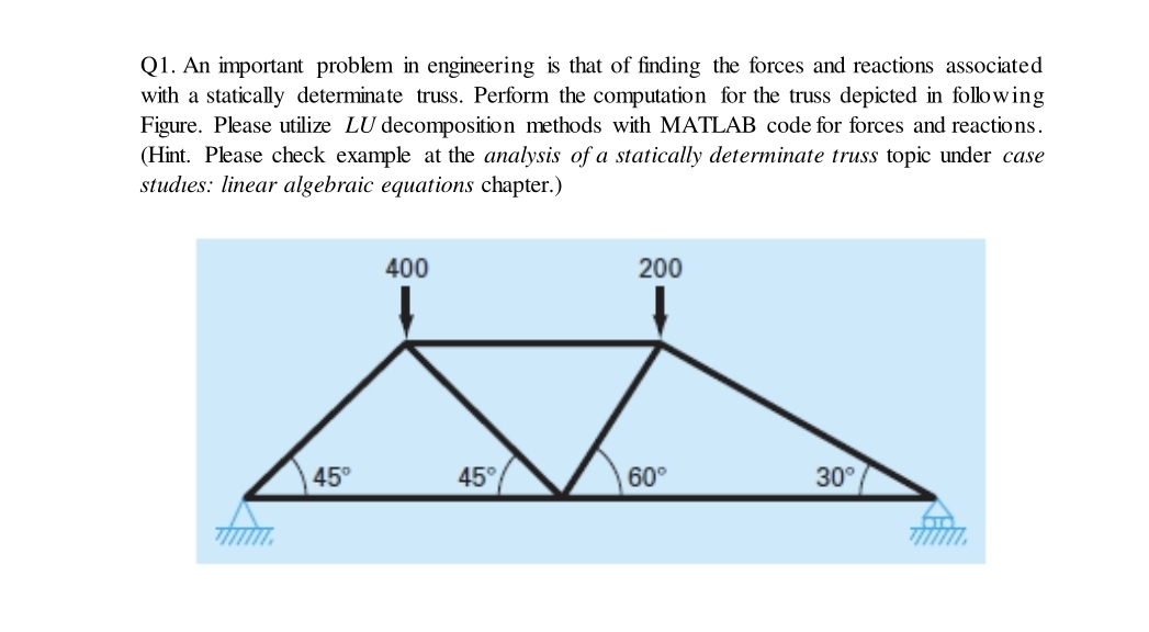 Q 1 . An important problem in engineering is that
