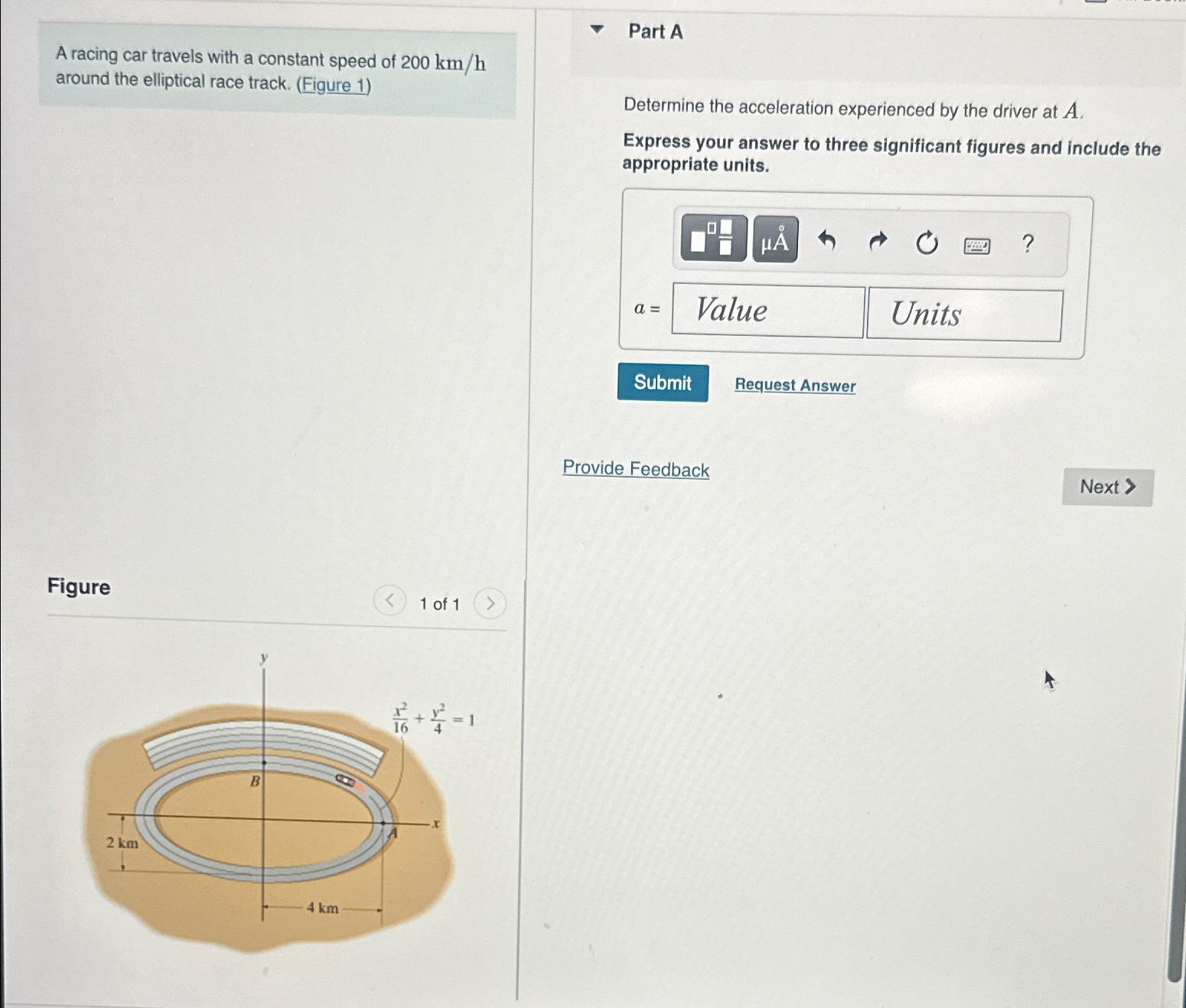 A racing car travels with a constant speed of 2 0