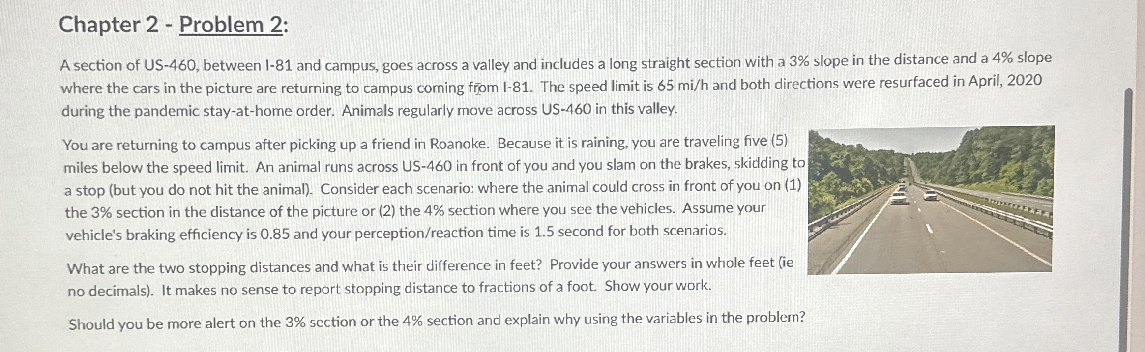 Chapter 2 - Problem 2 : A section of US - 4 6 0 ,