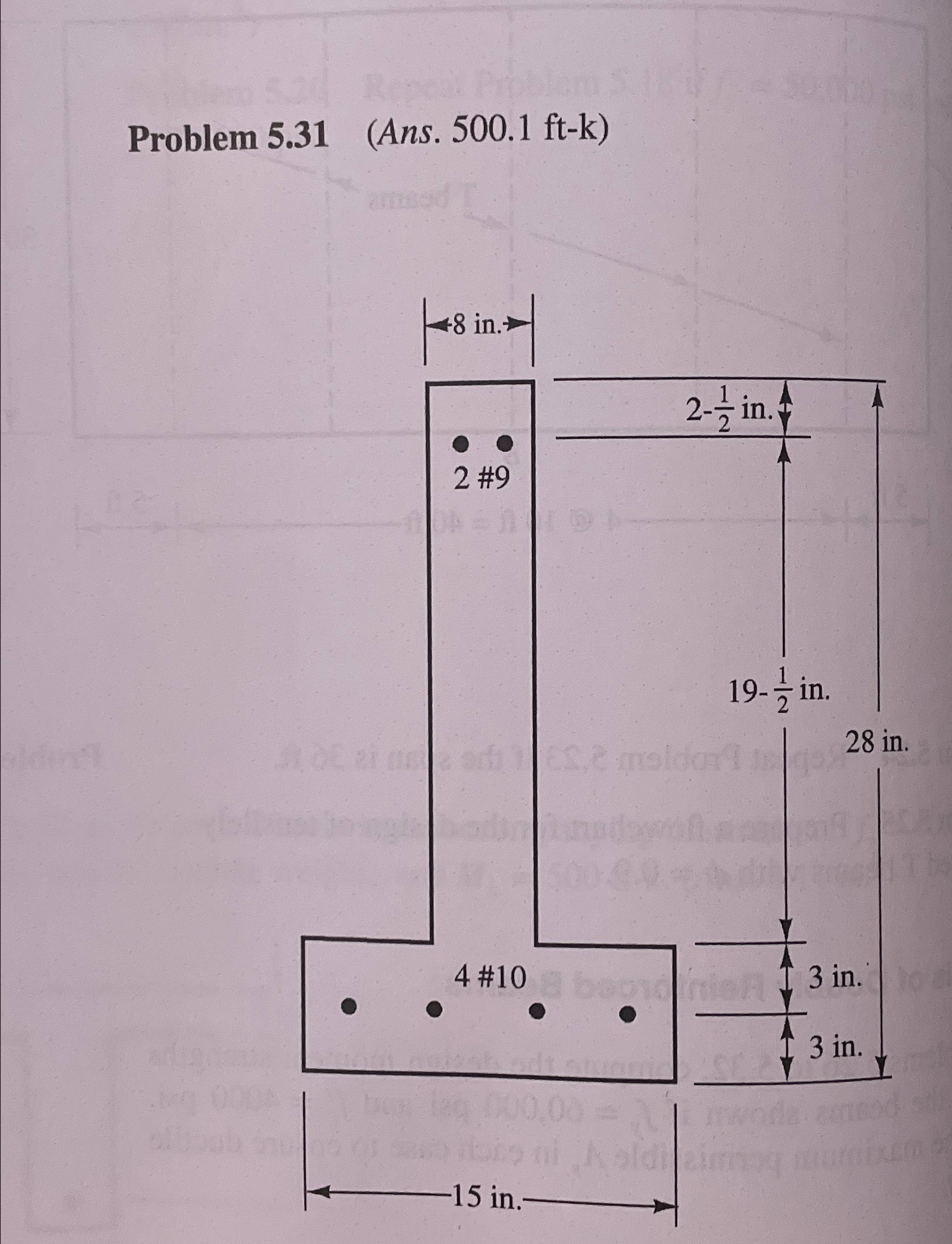Problem 5 . 3 1 ( Ans . 5 0 0 . 1 f t - k )