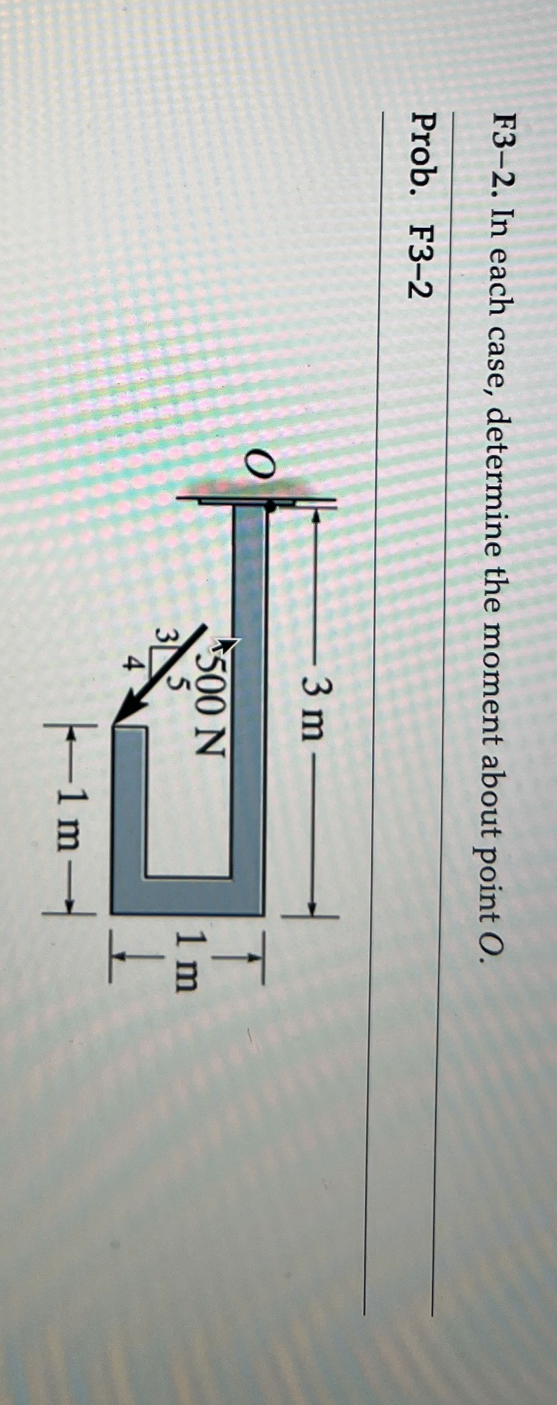 F 3 - 2 . In each case, determine the moment