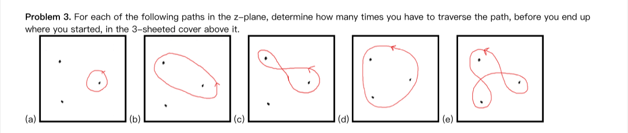 Problem 3 . For each of the following paths in