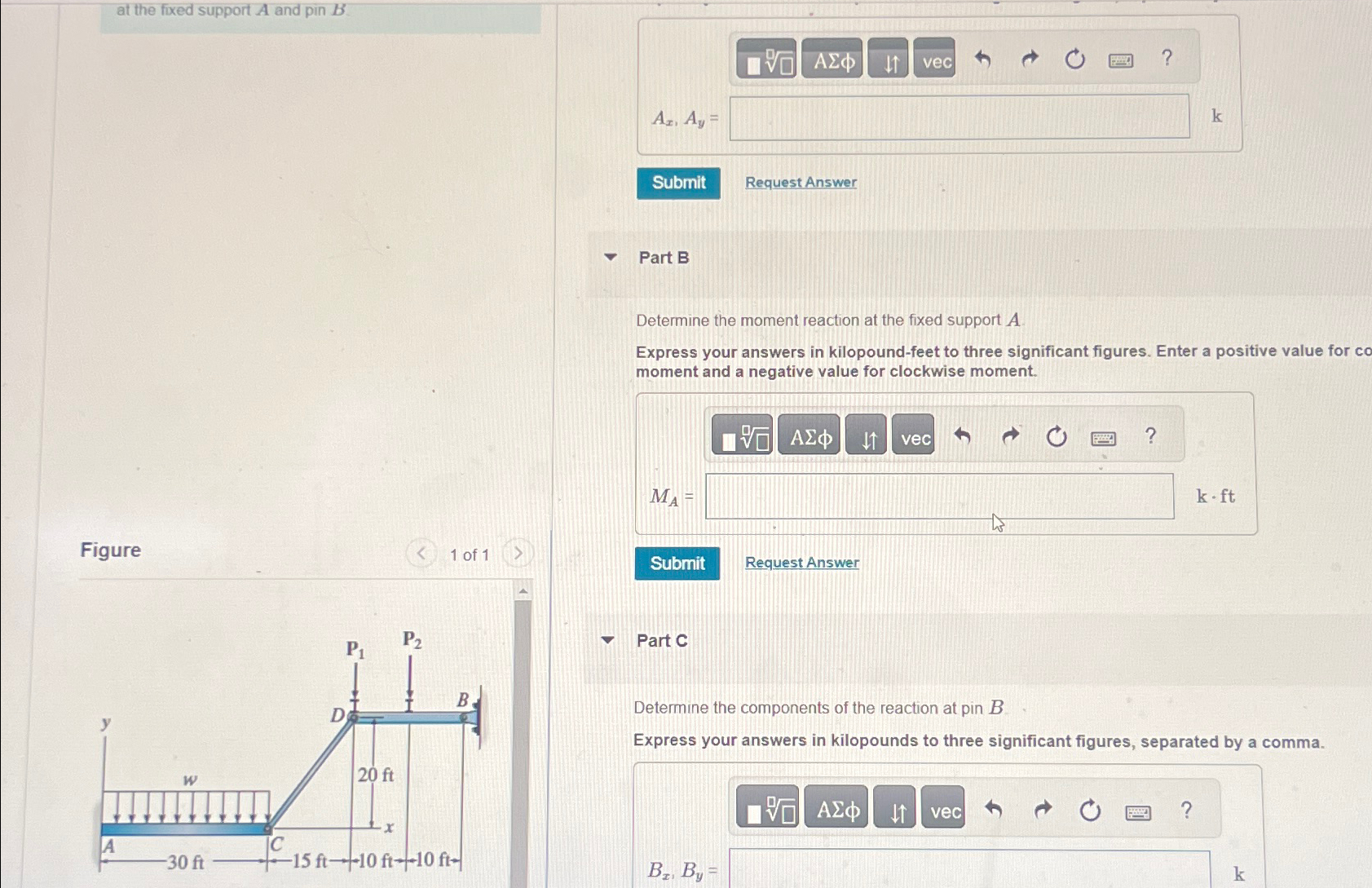 Consider the beam shown in ( Figure 1 ) Suppose w
