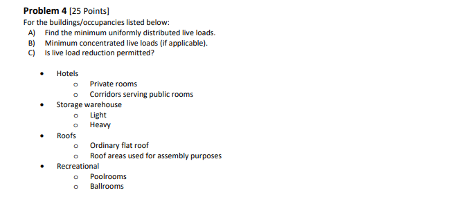 Problem 4 [ 2 5 Points ] For the buildings /