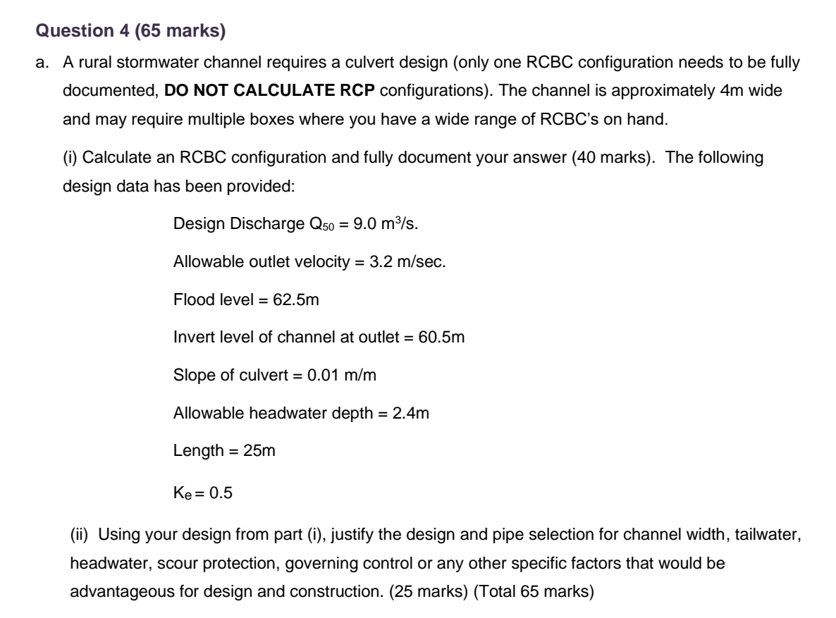Need to do part ( ii ) Question 4 ( 6 5 marks ) a