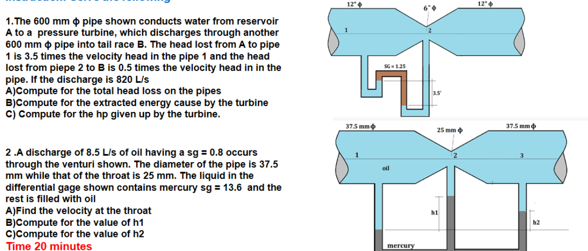 answer: 1 . A . 0 . 8 7 5 ft B . v = 7 . 7 5 fps