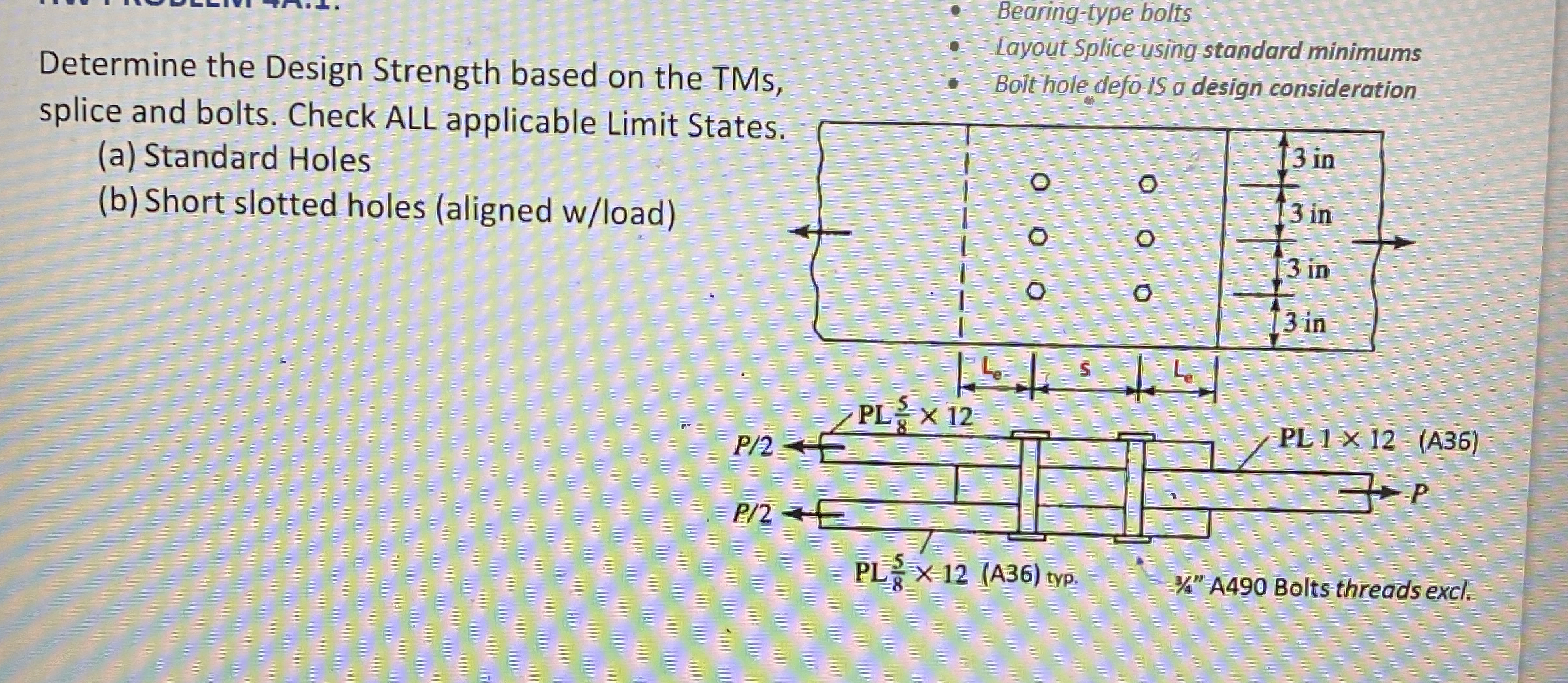 Determine the Design Strength based on the TMs ,