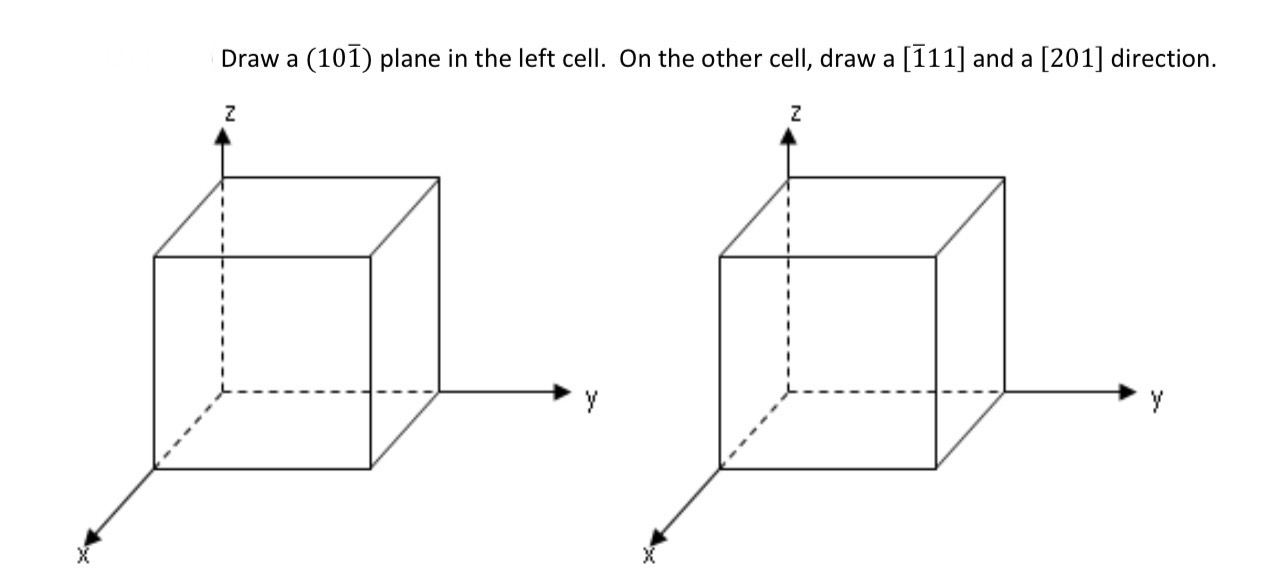 Draw a ( 1 0 ? b a r ( 1 ) ) plane in the left