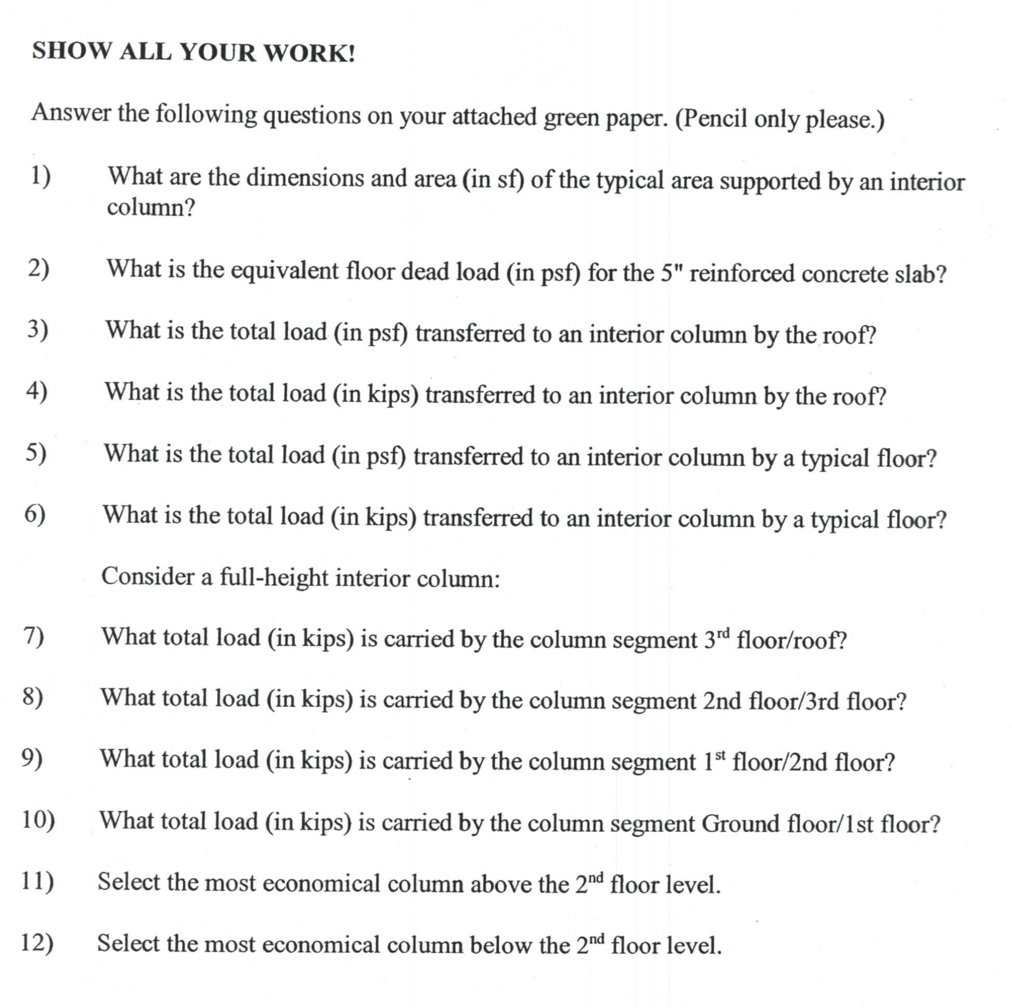 SHOW ALL YOUR WORK! please if you are not