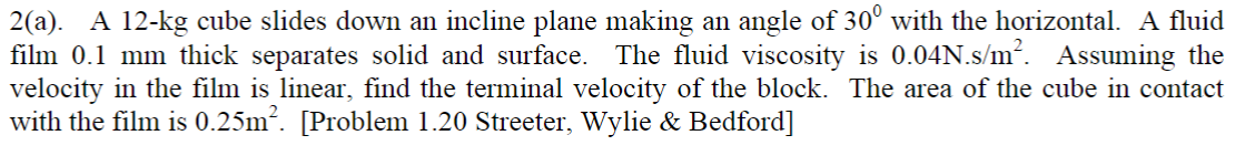 2 ( a ) . A 1 2 - kg cube slides down an incline
