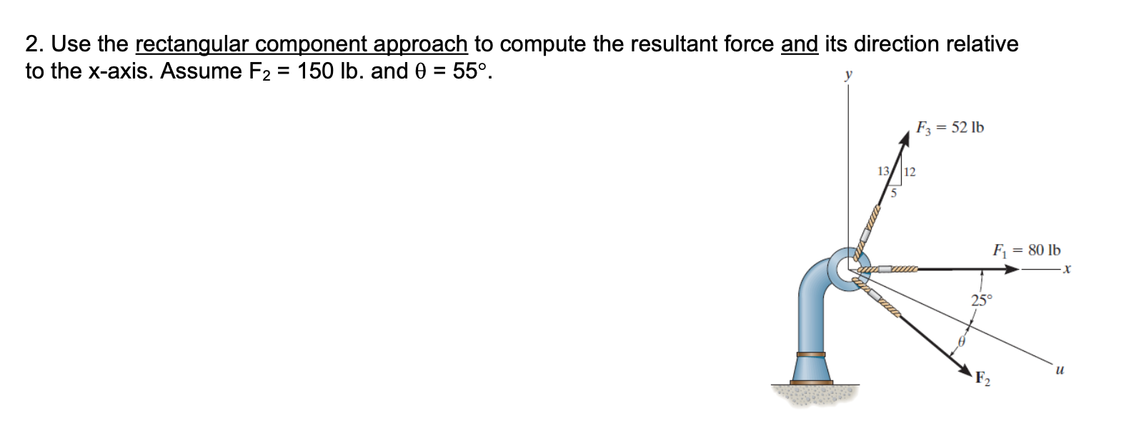 Use the rectangular component approach to compute
