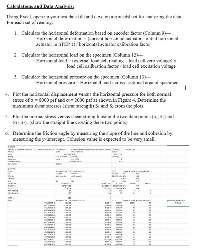 Determine the horizontal deformation, horizontal