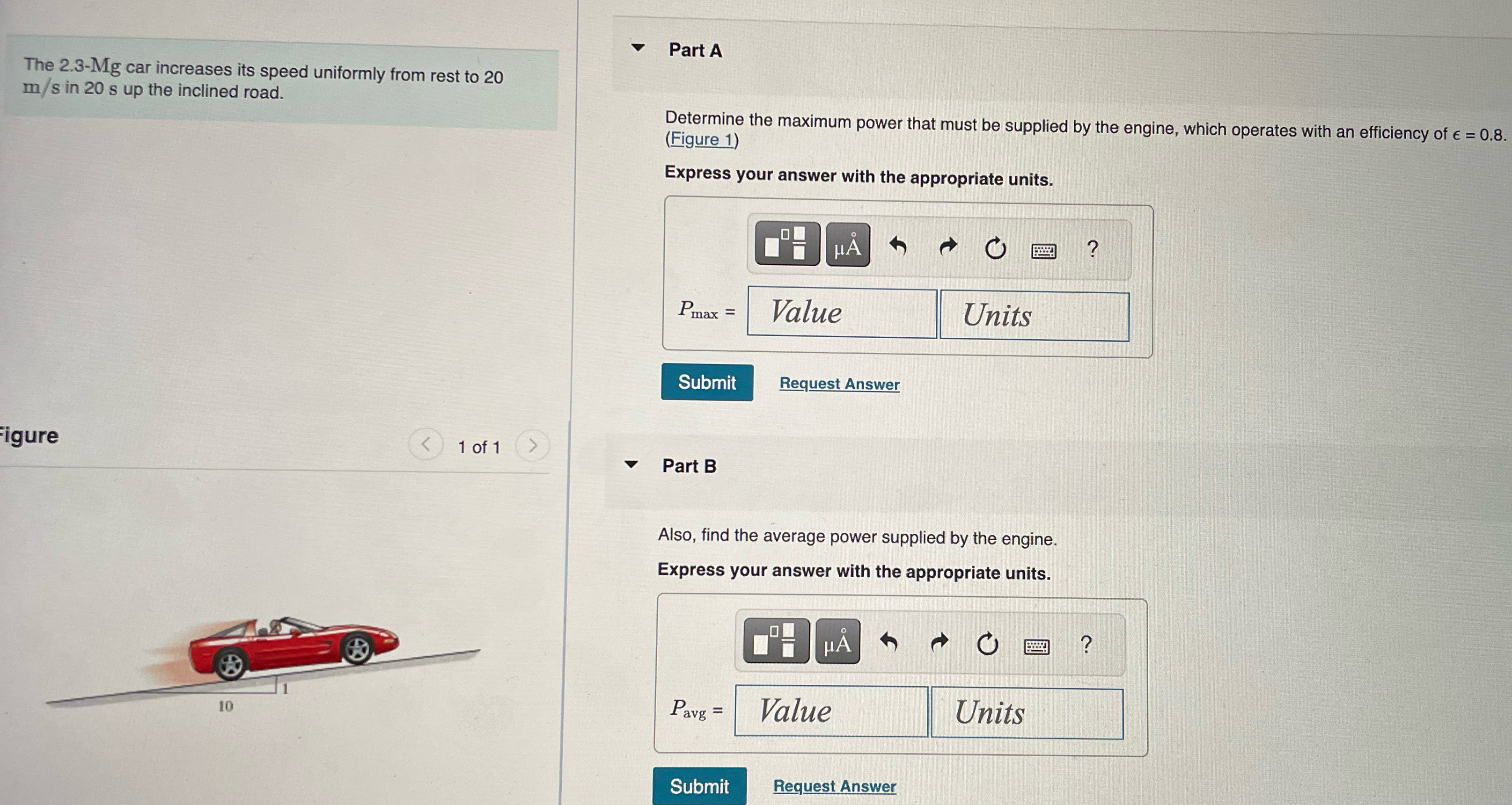 The 2 . 3 - Mg car increases its speed uniformly