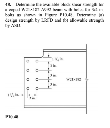 Determine the available block shear strength for