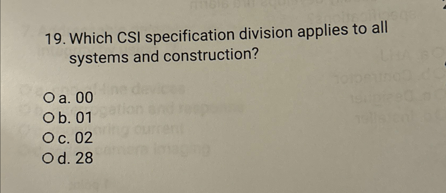 Which CSI specification division applies to all