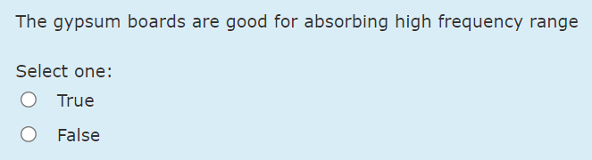 The gypsum boards are good for absorbing high