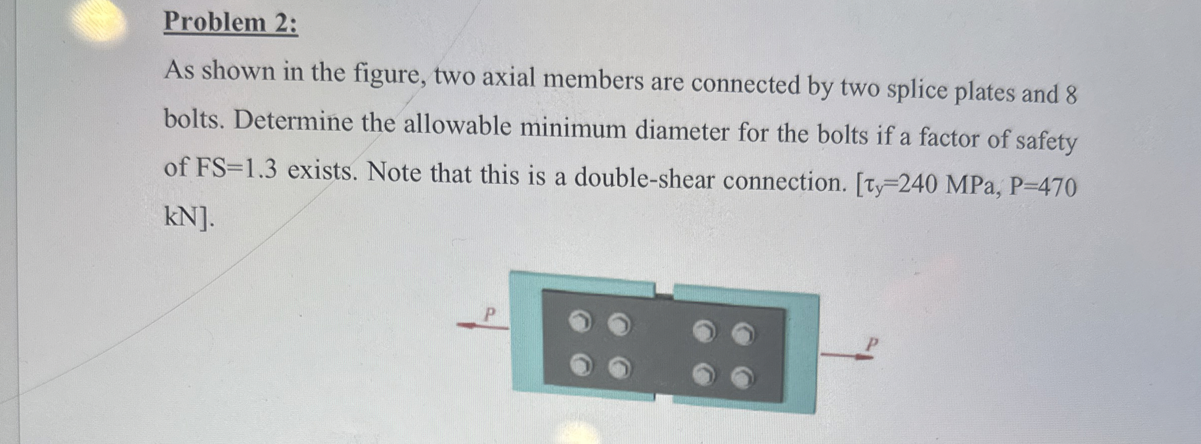 Problem 2 : As shown in the figure, two axial