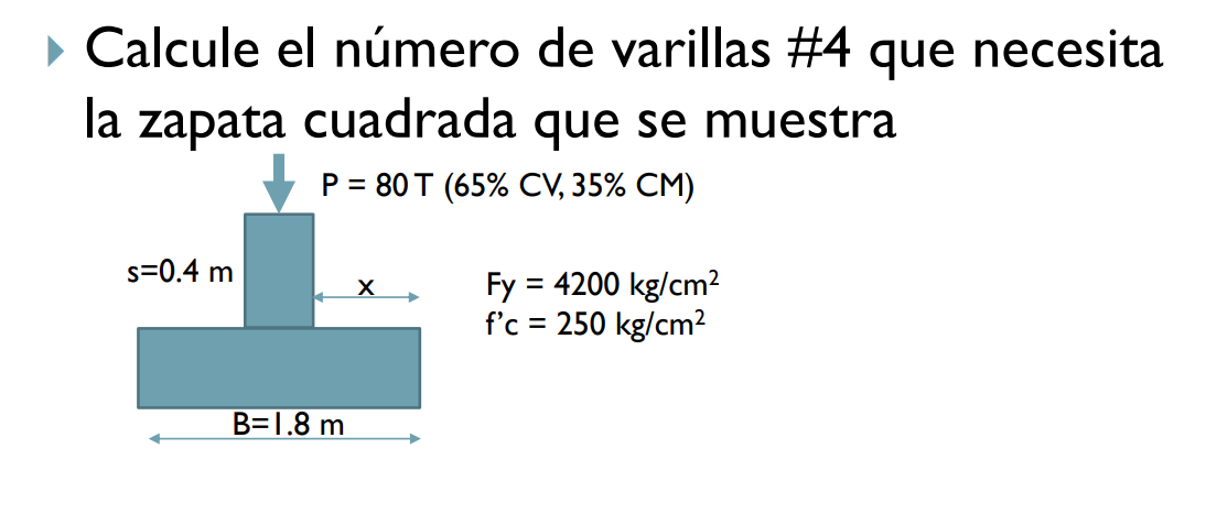 Calcule el n mero de varillas # 4 que necesita la