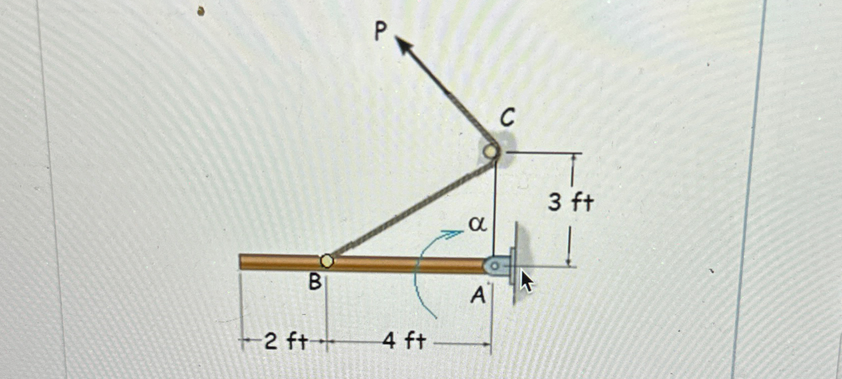 The 9 5 l b uniform rod is at rest in a