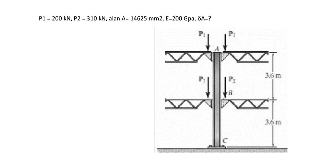 P 1 = 2 0 0 k N , P 2 = 3 1 0 k N , alan A = 1 4