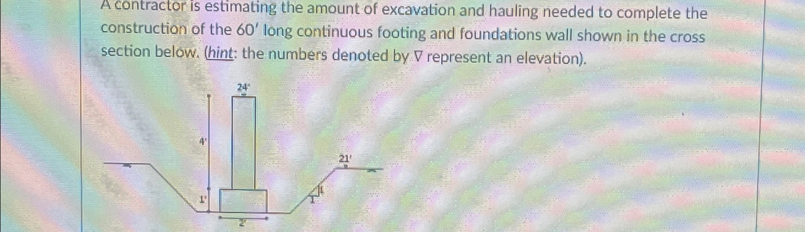 A ) What is the depth of the excavation?B ) What
