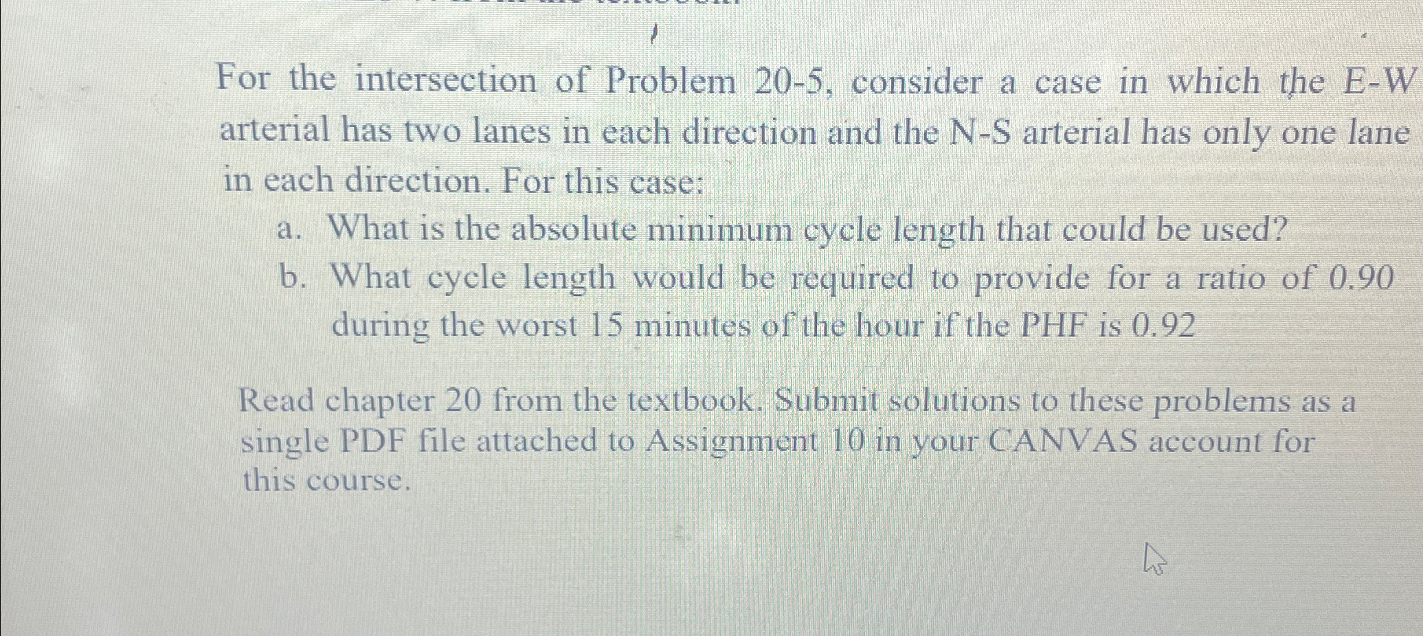 For the intersection of Problem 2 0 - 5 ,