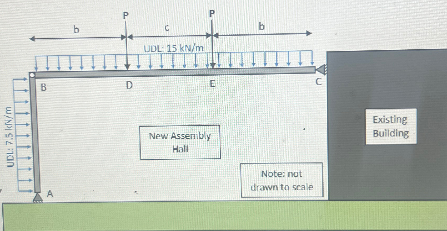 The assembly hall will run the length of the