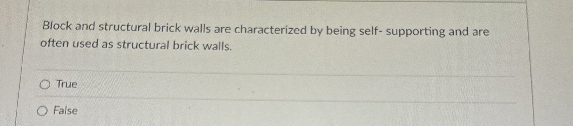 Block and structural brick walls are