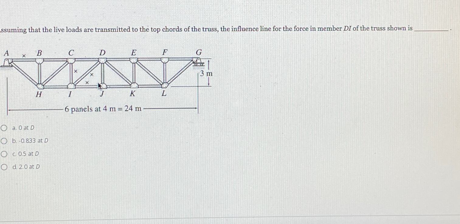 ssuming that the live loads are transmitted to