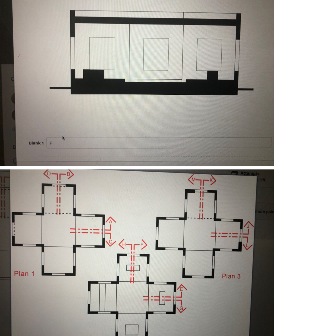 Which of the section lines below corresponds to