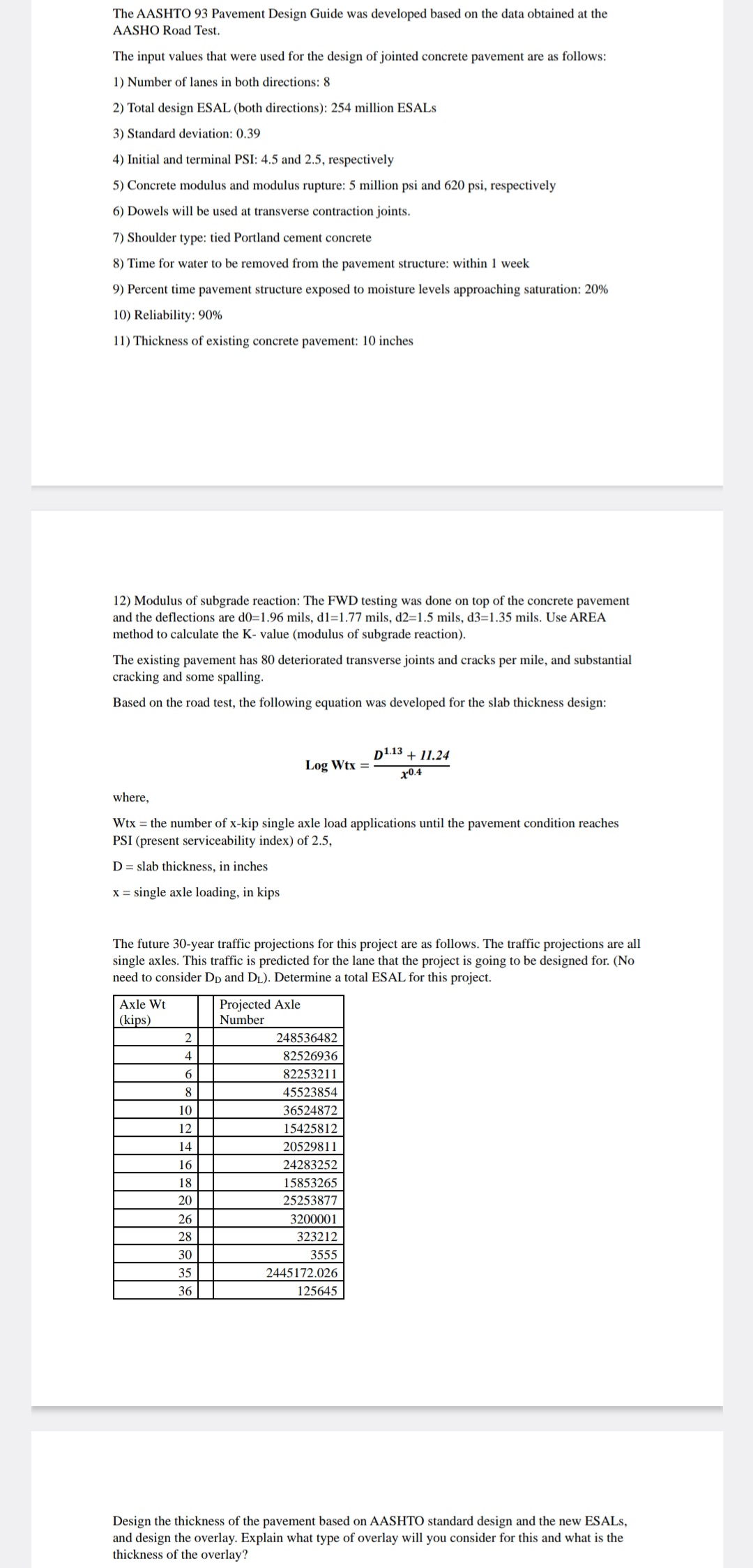 The AASHTO 9 3 Pavement Design Guide was