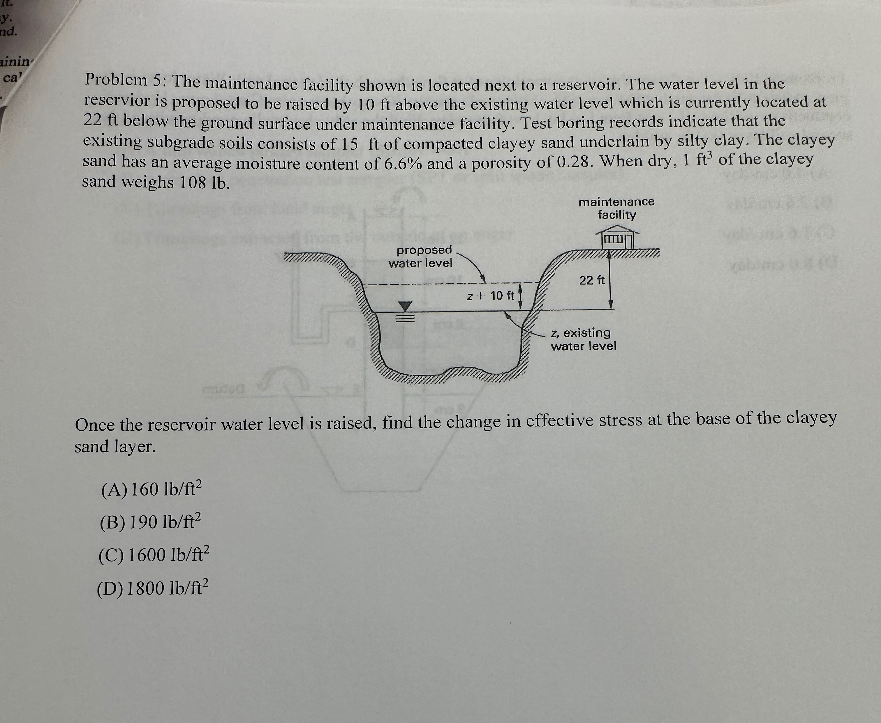 Problem 5 : The maintenance facility shown is