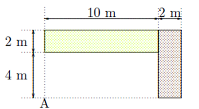 The building footprint of a commercial complex is