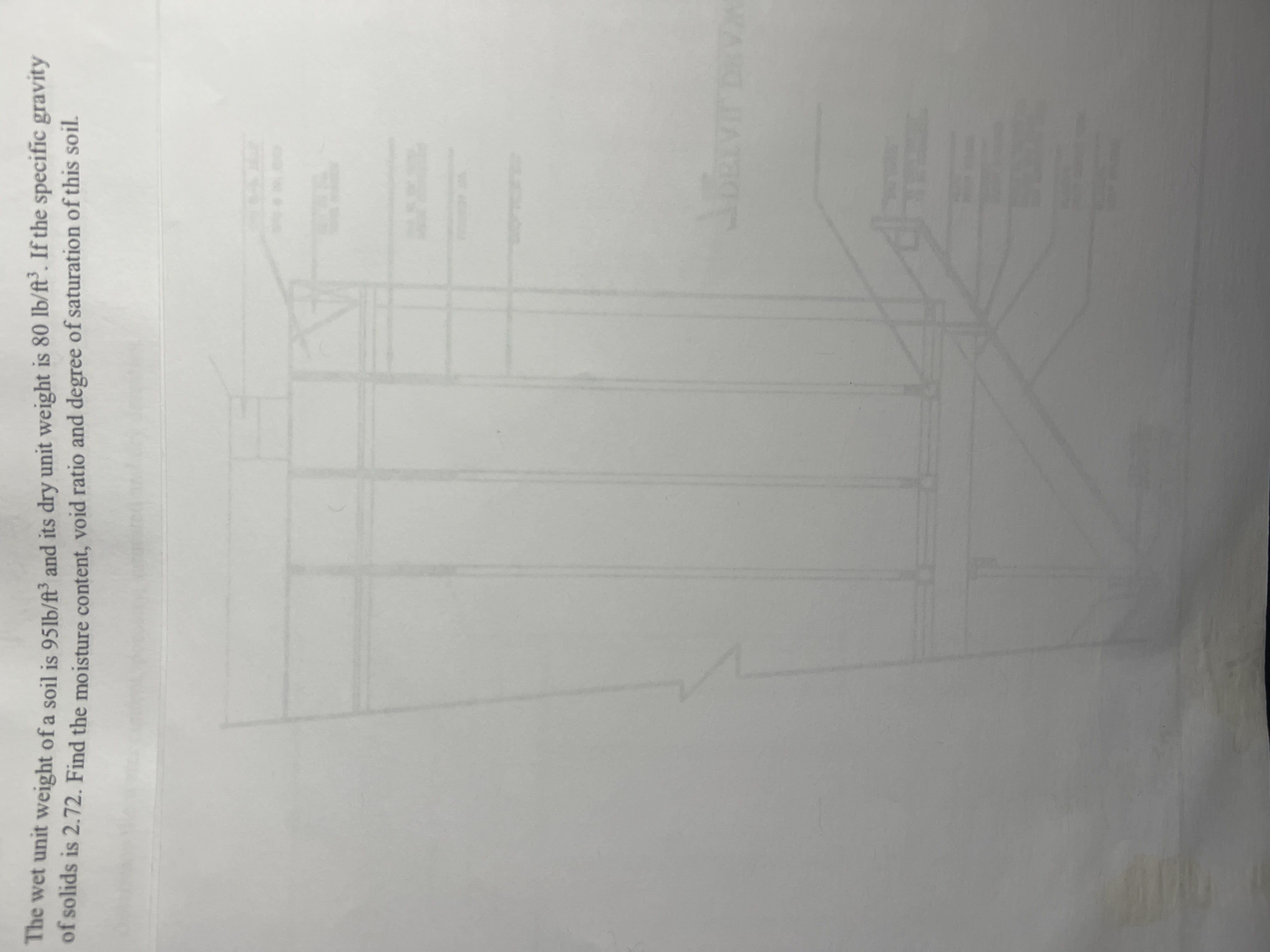 The wet unit weight of a soil is 9 5 l b f t 3