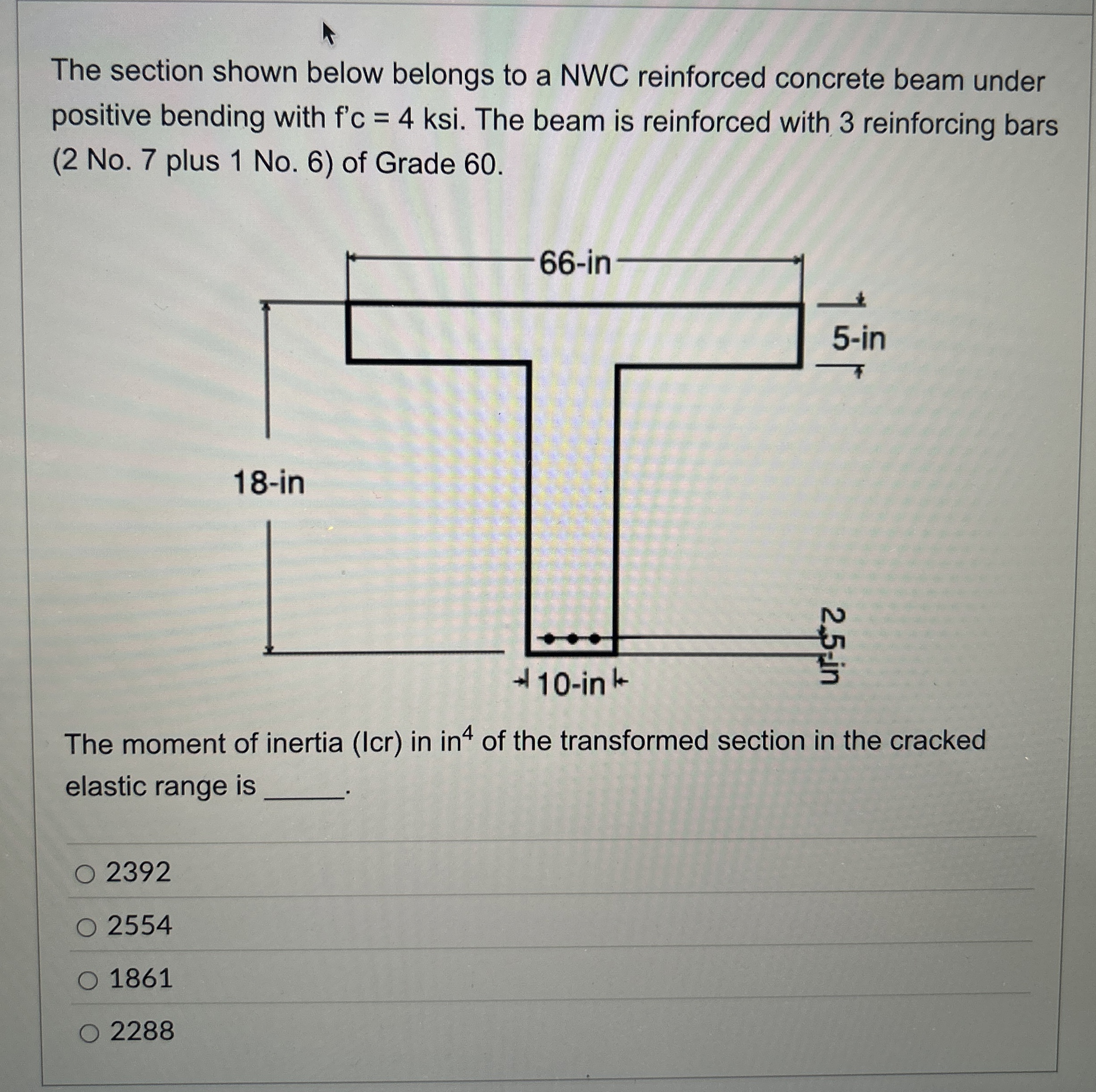 The section shown below belongs to a NWC