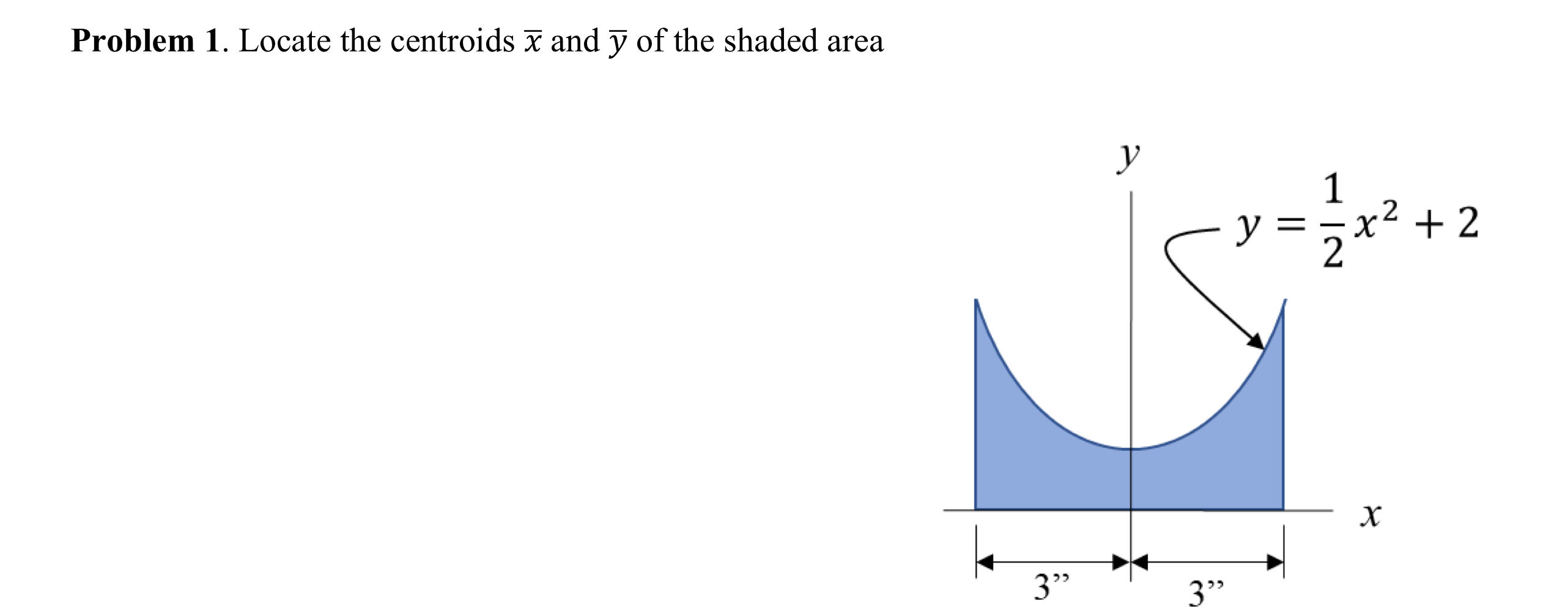 Problem 1 . Locate the centroids x and ? b a r (