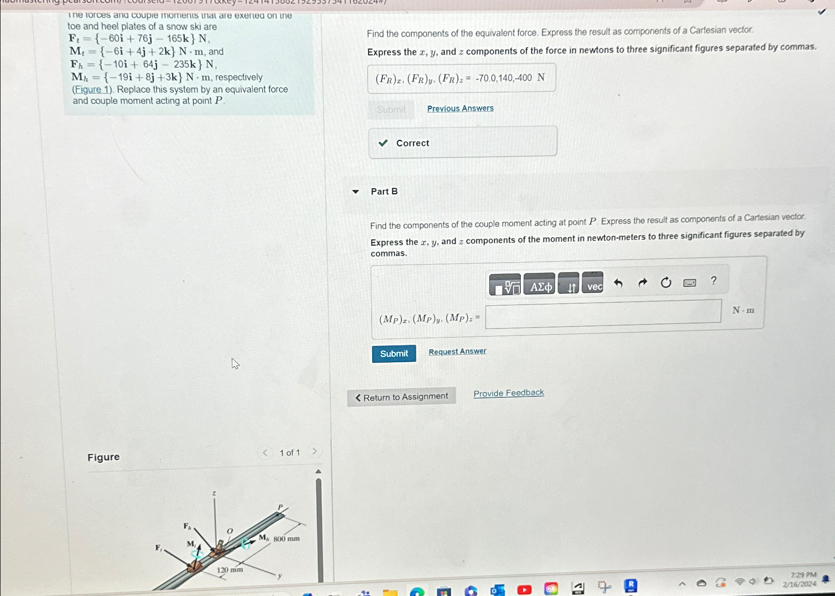 ine rorces and coupie moments that are exened on