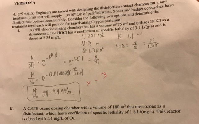 VERSION A ( 2 5 points ) Engineers are tasked