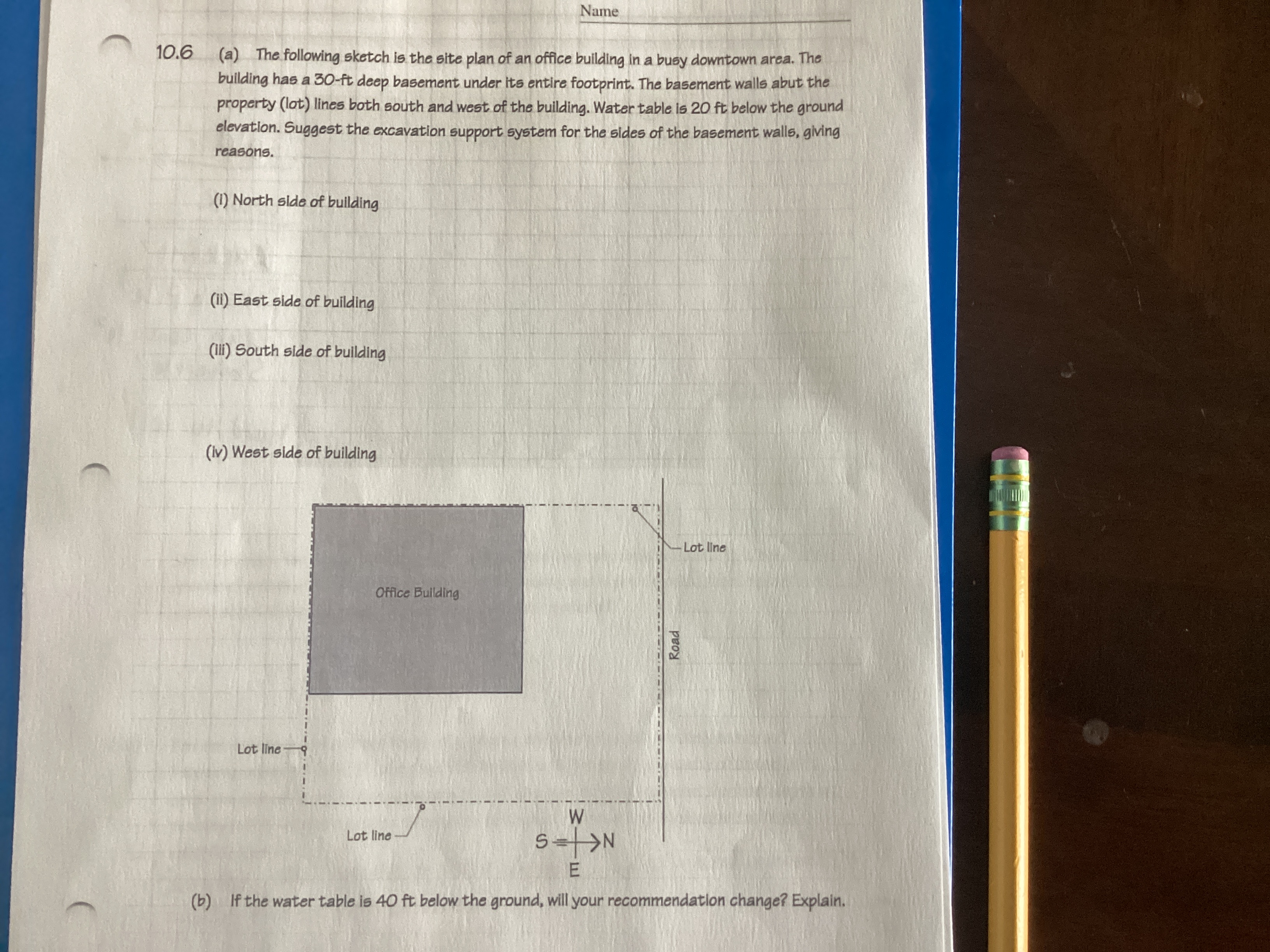 ( a ) The following sketch is the site plan of an