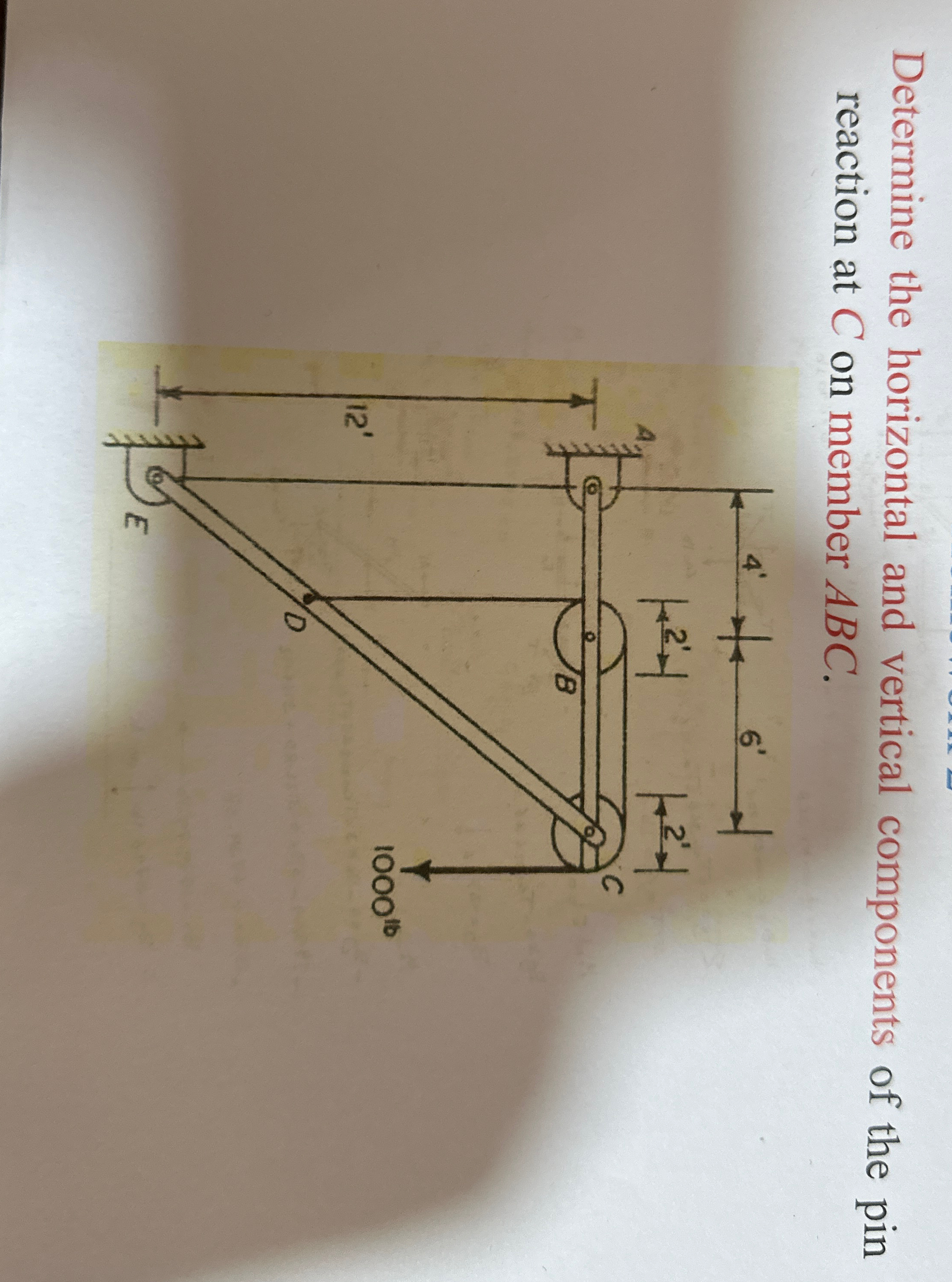 Determine the horizontal and vertical components