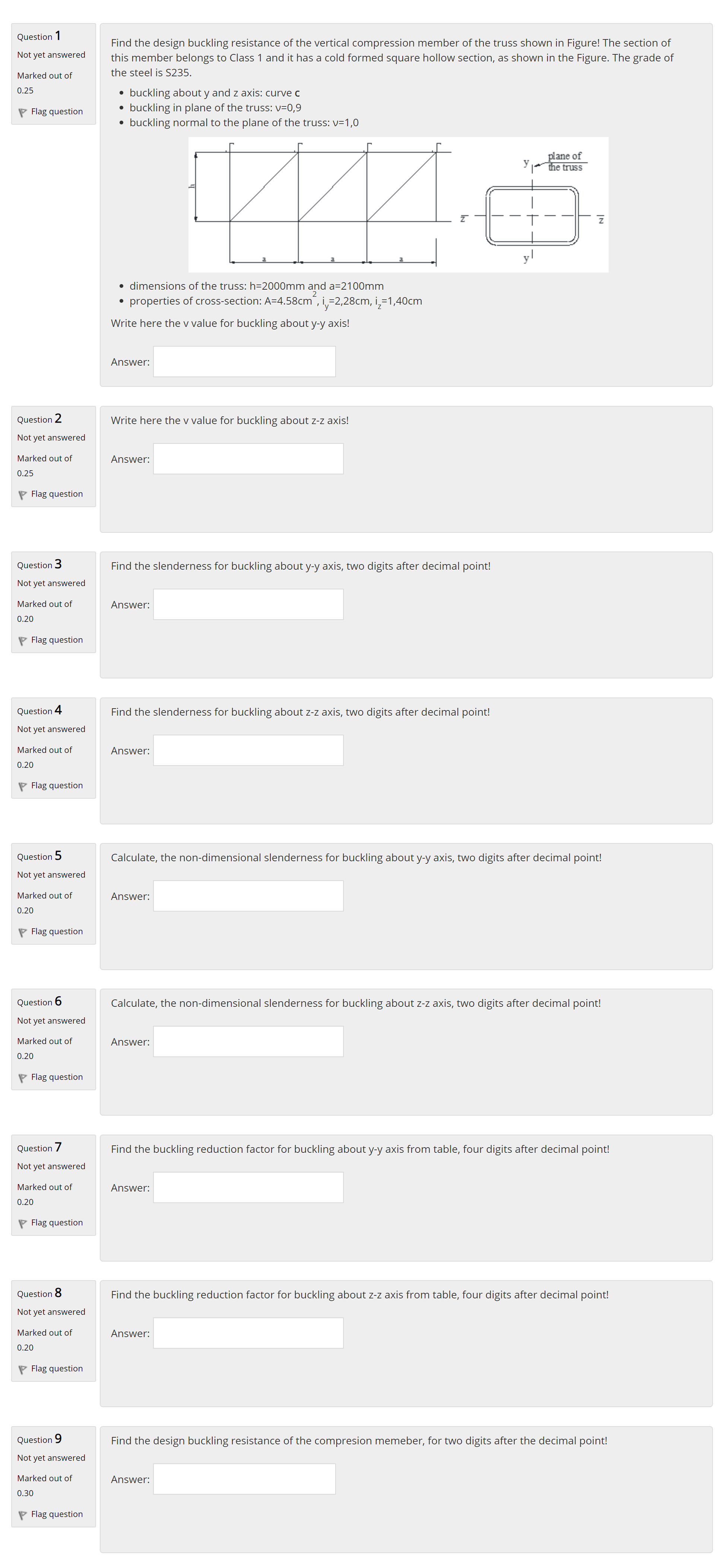 Compression member in steel question
