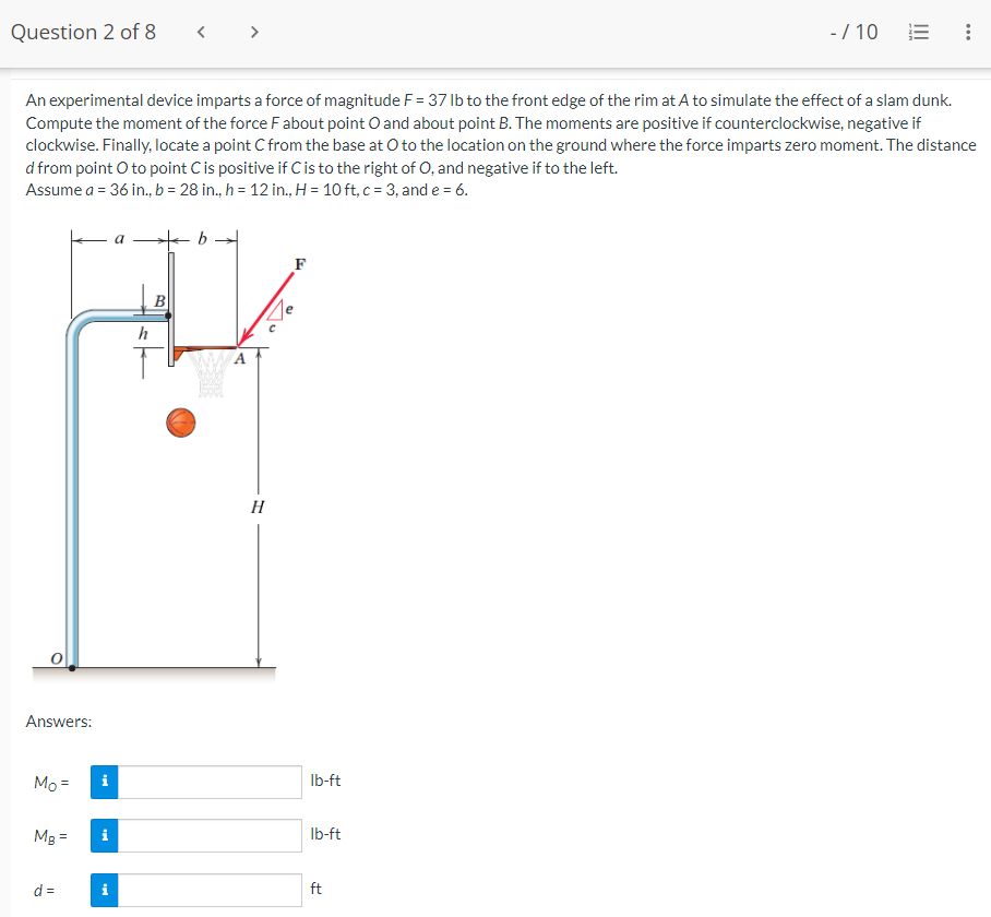 An experimental device imparts a force of